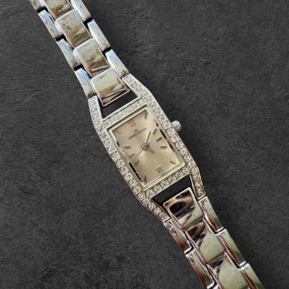 Anne Klein Silver and Crystal Women's Watch